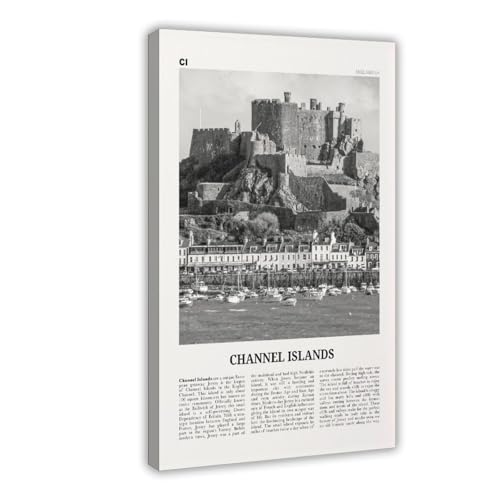 NEOHI Leinwandbild, Motiv: Kanalinseln, England-Schloss, Stadtreise, Landschaft, Poster und Drucke, ästhetische Raumdekoration, 30 x 45 cm NEOHI Leinwandbild, Motiv: Kanalinseln, England-Schloss, Stadtreise, Landschaft, Poster und Drucke, ästhetische Raumdekoration, 30 x 45 cm von NEOHI
