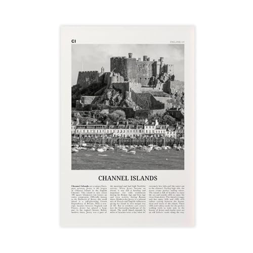 NEOHI Leinwanddruck, Motiv: Kanalinseln, England-Schloss, Stadtreise, Landschaft, Poster, Kunstdruck, ästhetisches Schlafzimmer, Büro, 40 x 60 cm NEOHI Leinwanddruck, Motiv: Kanalinseln, England-Schloss, Stadtreise, Landschaft, Poster, Kunstdruck, ästhetisches Schlafzimmer, Büro, 40 x 60 cm von NEOHI