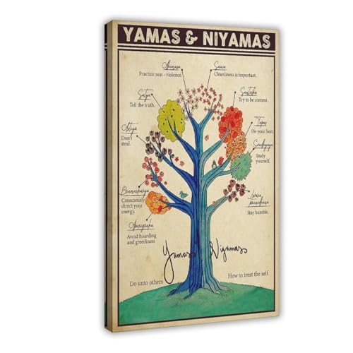 NEOHI Vintage-Poster Yamas und Niyamas, Leinwandkunst, Wanddekoration, Poster, Zuhause, Bar, Restaurant, Garage, Café, Logo, Geschenk, 60 x 90 cm NEOHI Vintage-Poster Yamas und Niyamas, Leinwandkunst, Wanddekoration, Poster, Zuhause, Bar, Restaurant, Garage, Café, Logo, Geschenk, 60 x 90 cm von NEOHI