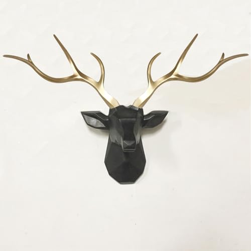 NEONMAN Geometrischer Hirschkopf Wandskulptur Hirschhorn Statue 3D Hirschgeweih Wanddeko Kunstharz Tierkopf Wand-Tierkopf NEONMAN Geometrischer Hirschkopf Wandskulptur Hirschhorn Statue 3D Hirschgeweih Wanddeko Kunstharz Tierkopf Wand-Tierkopf von NEONMAN