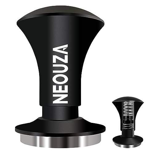 NEOUZA Espresso Tamper V2 Dual Calibrated Spring Loaded for Coffee Machine Siebträger, Anti Pressure Deflection, Raffinierter Griff, Edelstahl Ripple Base (48.8mm) von NEOUZA