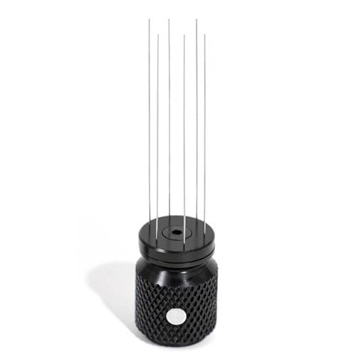 NEOUZA Kaffee WDT Distribution Tool Zubehör, Aluminium-Griff, Eingebautes Magnet-Design, 0,4mm 6 Edelstahl-Nadeln von NEOUZA