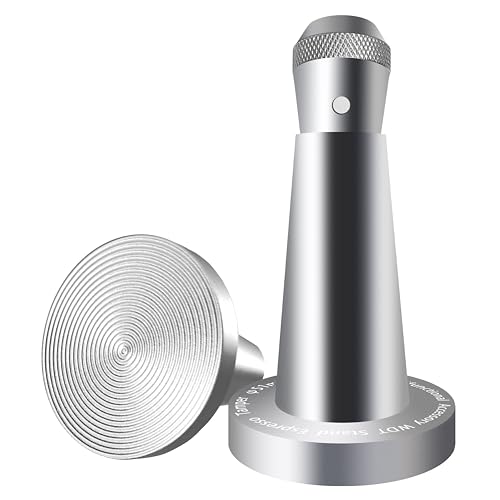 NEOUZA Kaffee WDT Sabotage Aluminium Multifunktionales Espressozubehör, Eingebauter Magnet, 0,4 mm 8 rostfreie Nadeln, WDT-Halterung, Überspannungsbasis (Silber, 58 mm) von NEOUZA