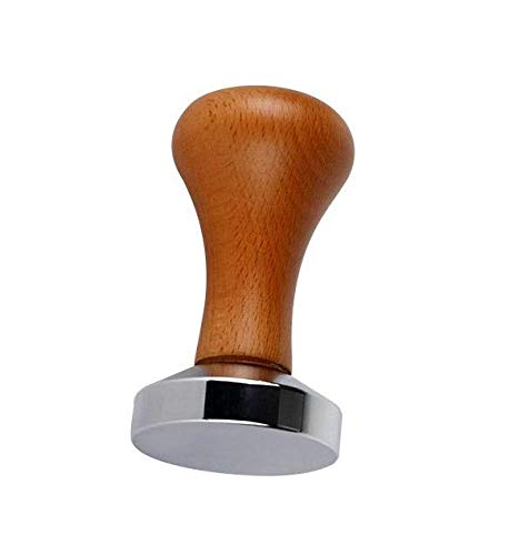 NEOUZA Kaffeemaschine Espresso Tamper Barista Kaffeepulver Bohnenpresse Holzgriff Edelstahl Flachboden (51mm) von NEOUZA