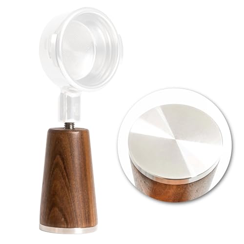 NEOUZA M10 Selbststehender Holzgriff für Espressomaschine Siebträger Kaffeemaschine Zubehör (Nussbaum, Dunkel) von NEOUZA