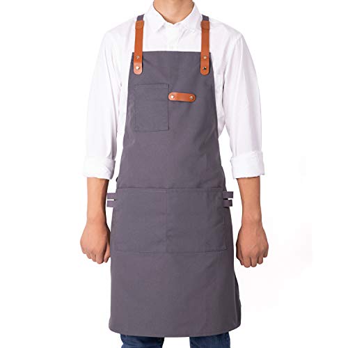 NEOVIVA Schweißerschürze mit Werkzeugtaschen, Flammhemmende und Hitzebeständig Arbeitsschürze mit Verstellbar Cross Back Gurte Schutzkleidung,Grau NEOVIVA Schweißerschürze mit Werkzeugtaschen, Flammhemmende und Hitzebeständig Arbeitsschürze mit Verstellbar Cross Back Gurte Schutzkleidung,Grau von NEOVIVA