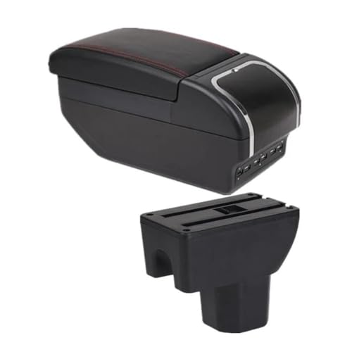 Konsole Mittelarmlehne Kompatibel Mit Suzuki Für Ignis 2016–2023, Mittelkonsolen-Organizer Mit USB-Aschenbecher, Getränkehalter, Zweilagige Armlehnen-Aufbewahrungsbox (Color : 1) von NEPHEW