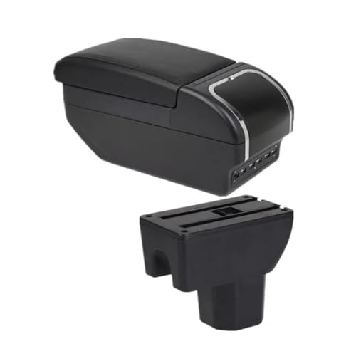 Konsole Mittelarmlehne Kompatibel Mit Suzuki Für Ignis 2016–2023, Mittelkonsolen-Organizer Mit USB-Aschenbecher, Getränkehalter, Zweilagige Armlehnen-Aufbewahrungsbox (Color : 2) von NEPHEW
