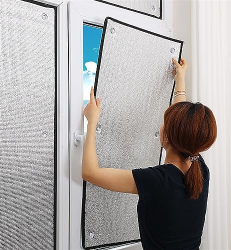 NEPHRA Verdunkelungsfolie Fenster Innen, Fensterfolie Sonnenschutz Hitzeschutz, 6MM Dick uv-Schutz Sonnenschutzfolie Fenster Innen Oder Außen, Aluminisierte Hitzeschutz (Größe : 50x150cm) von NEPHRA