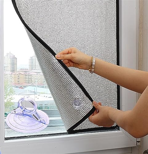 Wärmeisolierung Reflektierende Dachfenster Folie, uv-Schutz Sonnenschutzfolie Fenster Innen Oder Außen, Sichtschutzfolie Fenster, Hitzefolie Fenster, Aluminisierte Hitzeschutz (Größe : 110x180cm) von NEPHRA