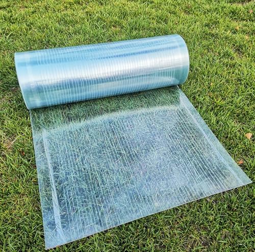 Wetterfeste Platten für Außen Dachplatten, 0.8mm Transparent Polycarbonatplatten Gewächshaus Platten, Frp-tageslichtplatten für Gewächshaus Balkon Garagenschuppen(WxL:0.7x15m) von NEPHRA
