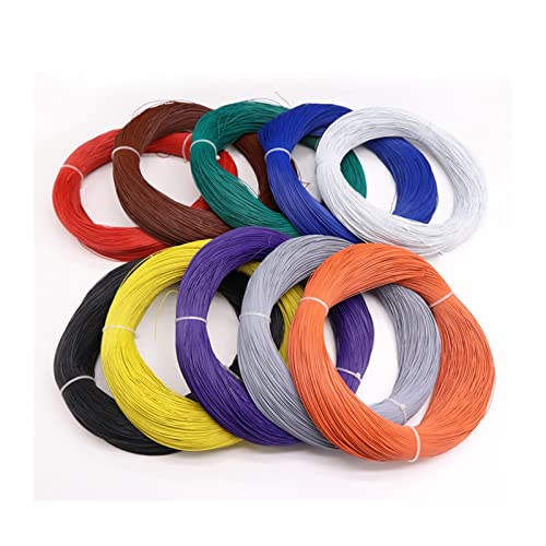 NEPIAN 50M 32 30 28 26 24 22 20 18 16 AWG Elektronischer Draht PVC-isoliertes verzinntes Kupfer Umwelt LED-Linie DIY-Kabel Leisurely (Color : Gray -50M, Size : 24AWG) von NEPIAN