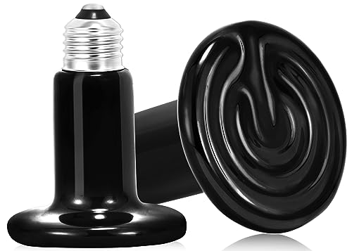 NEPTONION 2er-Pack Keramik-Wärmestrahler – 100 W Reptilien-Wärmelampe, keine Glühlampe, zuverlässige und sichere Wärmelampe für Reptilien und Amphibien von NEPTONION