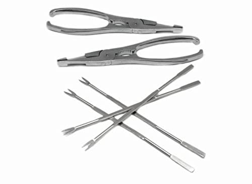 NERTHUS FIH 259 Meeresfrüchte Tools Set, Edelstahl, Silber, 17 x 19 x 1.7 cm, 6 von NERTHUS