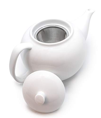 NERTHUS FIH 556 Teekanne aus Porzellan mit Filter/Porzellan Teapot mit Filter, Edelstahl von NERTHUS