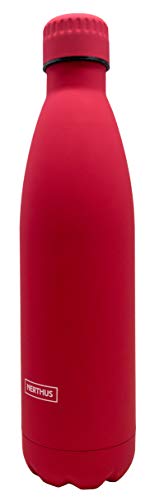 Nerthus FIH 611 Doppelwandige Thermosflasche für Kaltes und Heißes, Design: Rot, aus 18/8 Edelstahl, BPA-frei, luftdichter Deckel, 750 ml von NERTHUS