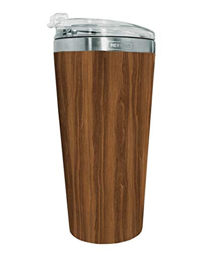 NERTHUS FIH 633 Thermo-Tasse, Edelstahl, Holz, 9.5 X 19(Alt) cm von NERTHUS