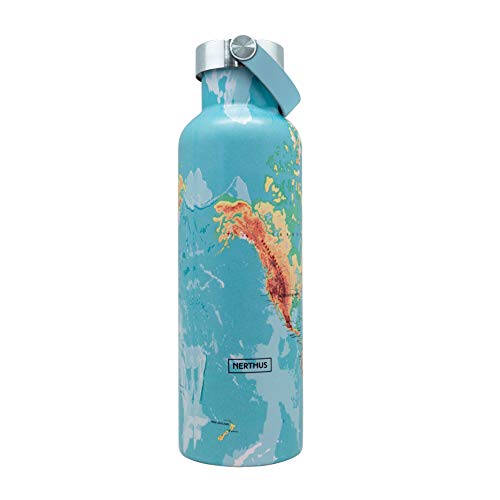 NERTHUS FIH 767 Thermosflasche doppelwandiger Griff für heiße und kalte Kälte Design Edelstahl Weltkarte 750 ml, BPA-frei, 18/8 NERTHUS FIH 767 Thermosflasche doppelwandiger Griff für heiße und kalte Kälte Design Edelstahl Weltkarte 750 ml, BPA-frei, 18/8 von NERTHUS