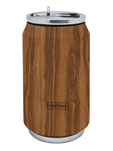 NERTHUS FIH 788 Isolierkanne, Rostfreier Stahl, Holz, 330 ml von NERTHUS