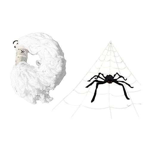 NERTOEE Spinnennetz-Halloween-Dekoration, Dreieck-Dekoration, Outdoor-Seil, Spinnennetz, Halloween-Dekoration von NERTOEE