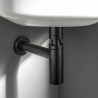 Nes Home - Premium Mattschwarz Universal Standard Badezimmer Waschbecken Waschbecken Flasche Siphon Abfluss von NES HOME