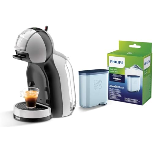 Krups KP123B Dolce Gusto Maschine Mini Me, Kaffeekapselmaschine & Philips AquaClean Kalk- und Wasserfilter für Espressomaschine, Kein Entkalken bis 5000 Tassen, Einzelpack von NESCAFÉ DOLCE GUSTO