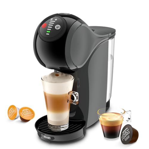 NESCAFÉ DOLCE GUSTO DeLonghi Dolce Gusto Genio S EDG226.A, Pod-Kaffeemaschine, inklusive 3 Stück, kompaktes Design, verstellbare Abtropffläche, 0,8 l, abnehmbarer Wassertank, 1470 W, Anthrazit von NESCAFÉ DOLCE GUSTO