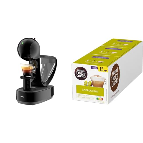 Krups KP2708 Infinissima Touch Automatic Multi-Drink Capsule Machine | Nescafé Dolce Gusto Capsule | High Pressure System up to 15 Bar | Touchscreen | Eco Mode after 1 Minute | Black mit Cappuccino von NESCAFÉ DOLCE GUSTO