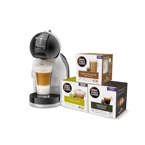 De'Longhi Me Kaffeemaschine Dolce Gusto für Espresso mit 3 Packungen Kaffee, EDG155.BG, 0,8 l, Schwarz, Grau von NESCAFÉ DOLCE GUSTO