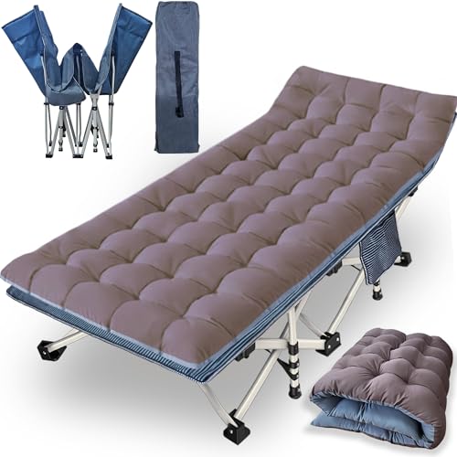 NESDCC 200,7 cm L x 81,3 cm B x 45,7 cm H Oversize XXL Campingbett mit bequemer Matratze für Erwachsene Extra breite Kinderbetten zum Schlafen Klappbett Campingbett strapazierfähig mit Tragetasche von NESDCC