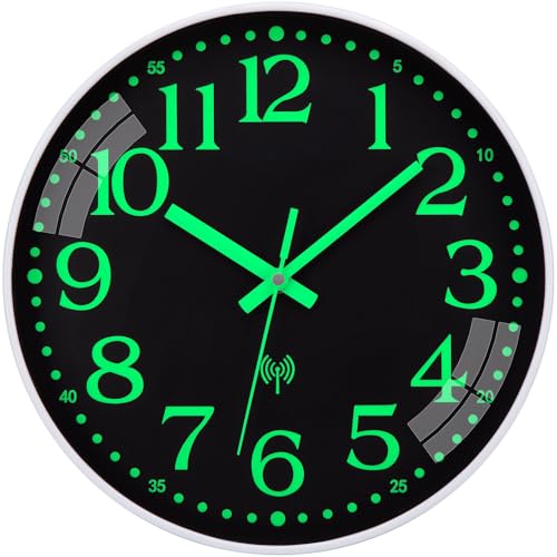 NESIFEE Wanduhr Funk Funkwanduhr Funkuhr Leuchtend Wanduhr Ohne Tickgeräusche Lautlos 30 cm Groß Batterie Einfach zu Lesen für Zimmer Zuhause KüChe Schlafzimmer Büro Schule NESIFEE Wanduhr Funk Funkwanduhr Funkuhr Leuchtend Wanduhr Ohne Tickgeräusche Lautlos 30 cm Groß Batterie Einfach zu Lesen für Zimmer Zuhause KüChe Schlafzimmer Büro Schule von NESIFEE
