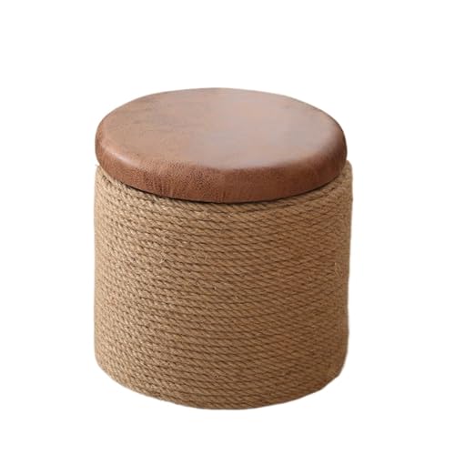 NESPIQ Fußstütze Hocker Fußhocker Mit Aufbewahrungsfunktion, Fußstütze for Das Wohnzimmer Sitzhocker Fußhocker(Leather,30x29cm) von NESPIQ