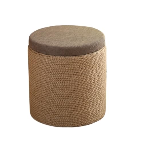 NESPIQ Fußstütze Hocker Fußhocker Mit Aufbewahrungsfunktion, Fußstütze for Das Wohnzimmer Sitzhocker Fußhocker(Linen,39x41cm) von NESPIQ