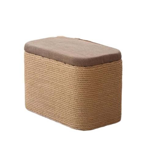 NESPIQ Fußstütze Hocker Fußhocker Mit Aufbewahrungsfunktion, Fußstütze for Das Wohnzimmer Sitzhocker Fußhocker(Linen,50x30x27cm) von NESPIQ