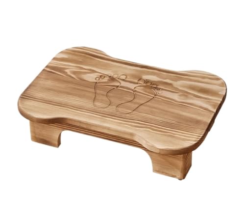 NESPIQ Fußstütze Hocker Holz Fußhocker Tritthocker for Zuhause Küche Bad Und DIY Handwerk Sitzhocker Fußhocker(Brown) von NESPIQ