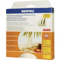 Nespoli Fenster- und Türdichtung mit E-Profil je 5 m, 9 x 4 mm, weiß, 2 Stück Türdichtungen & Fensterdichtungen von NESPOLI