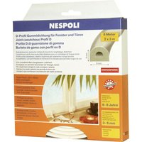 Nespoli Fenster- und Türdichtung mit D-Profil je 3 m, 9 x 6 mm, weiß, 2 Stück Türdichtungen & Fensterdichtungen Nespoli Fenster- und Türdichtung mit D-Profil je 3 m, 9 x 6 mm, weiß, 2 Stück Türdichtungen & Fensterdichtungen von NESPOLI