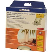 Nespoli - Fenster- und Türdichtung mit P-Profil je 4 m, 9 x 5,5 mm, weiß, 2 Stück Türdichtungen & Fensterdichtungen Nespoli - Fenster- und Türdichtung mit P-Profil je 4 m, 9 x 5,5 mm, weiß, 2 Stück Türdichtungen & Fensterdichtungen von NESPOLI