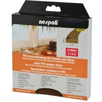 Nespoli - PVC-Fenster- und Türdichtung je 6 m, 9 x 4 mm, braun, 2 Stück Türdichtungen & Fensterdichtungen von NESPOLI