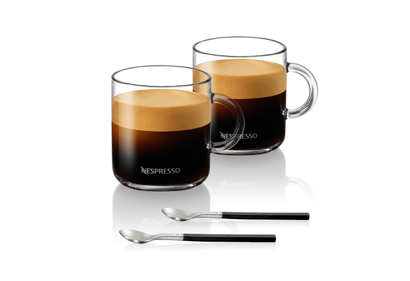 NESPRESSO Besteck-Set Nespresso VERTUO GRAN LUNGO 2er Set, Gläser mit Glaslöffeln NESPRESSO Besteck-Set Nespresso VERTUO GRAN LUNGO 2er Set, Gläser mit Glaslöffeln von NESPRESSO