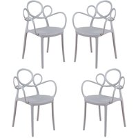 Nest Dream - Packung mit 4 Designerstühlen - Dream - Grau von NEST DREAM