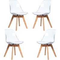 Nest Dream - Packung mit 4 Stühle - Verona - Transparent von NEST DREAM