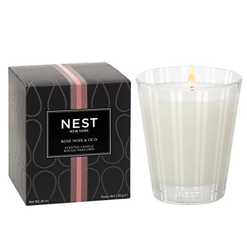 NEST Fragrances Rose Noir & Oud Klassische Duftkerze, Glas, Classic, 8 von NEST Fragrances