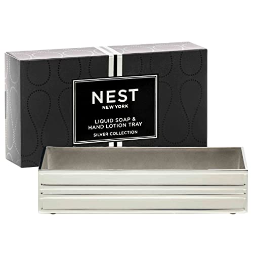 NEST Fragrances Soap & Lotion Tray Silberfarbenes Tablett, Metall, Silber von NEST Fragrances