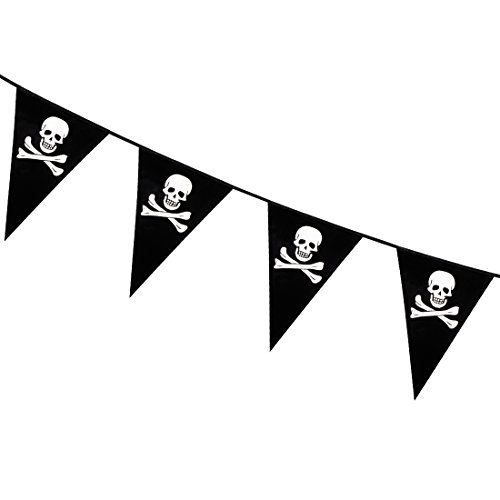 NET TOYS Wimpelkette Pirat Wimpelgirlande Piratenparty 6 m Partykette Totenkopf Halloween Partydekoration Piratengeburtstag NET TOYS Wimpelkette Pirat Wimpelgirlande Piratenparty 6 m Partykette Totenkopf Halloween Partydekoration Piratengeburtstag von NET TOYS