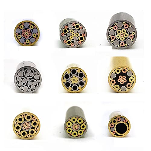 HWASH Nieten, 8 Mm Mosaik-Stiftnieten for Messergriffschraube, 21 Arten, Design, Exquisiter Stil, Länge 9 cm, 1 STK (Color : Style 11) von NETFEN