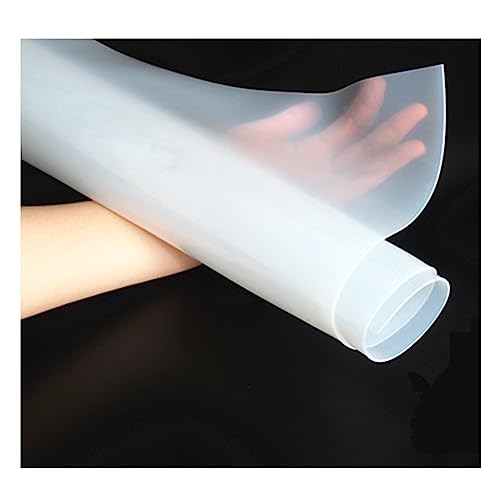 NETFEN Silikonfolie, 0,1 Mm/ 0,2 Mm/ 0,3 Mm/ 0,5 Mm/ 0,8 Mm Silikonkautschukplatte, 500 Mm Breite, 500 Mm Länge, Transparente Silikonfolie (Color : Transparent, Size : 500X500x0.2mm) von NETFEN