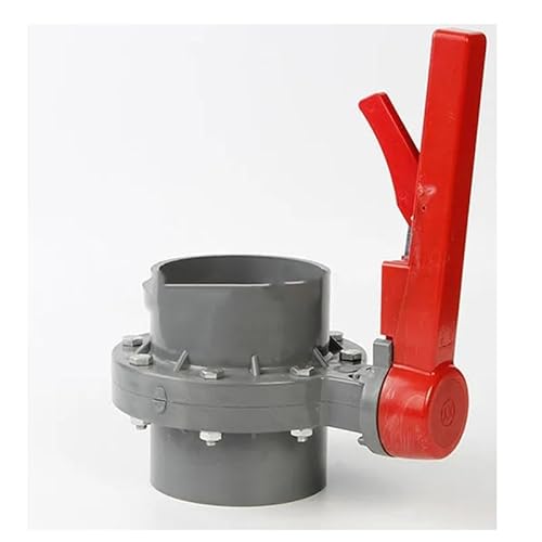 NETFEN Sockeltyp: PVC-Absperrklappe, Scheibenventil, DN 110 mm, Bewässerungsventil, Kunststoff, einteiliges Absperrventil, 1 Stück (Farbe: Kunststoff) von NETFEN