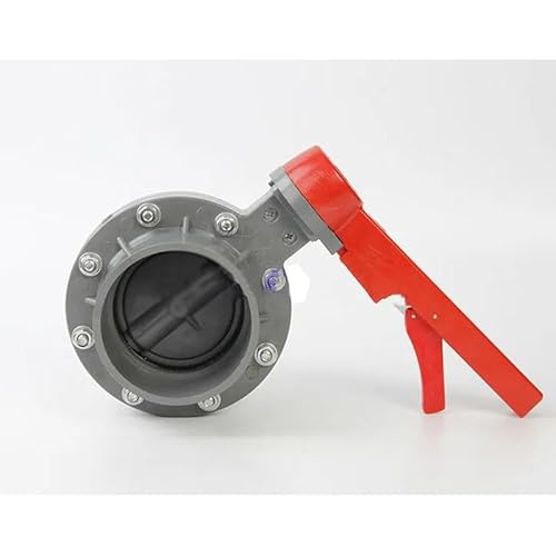 Ventile, PVC-Absperrklappe, Muffentyp, Scheibenventil DN 110 Mm, Bewässerungs-Absperrklappe, Einteilige Absperrklappe Aus Kunststoff (Color : Galvanized handle) von NETFEN