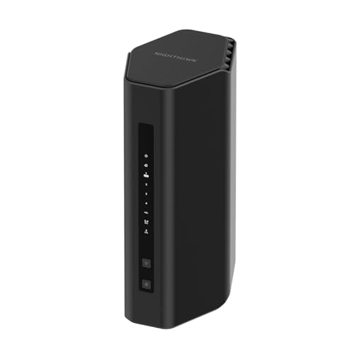 NETGEAR Nighthawk Dual-Band WiFi 7 Router (RS180) – Sicherheitsfunktionen, BE5500 Wireless-Geschwindigkeit (bis zu 5,5 Gbit/s) – deckt bis zu 2.500 m² ab, 80 Geräte – 2,5-Gig-Internetanschluss von NETGEAR